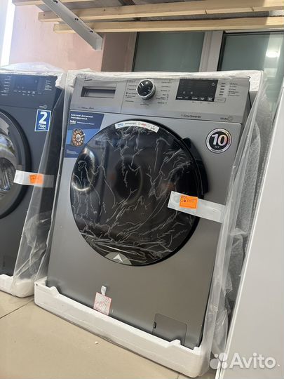 Стиральная машинка новаясерогоцвета инвертор 7кг