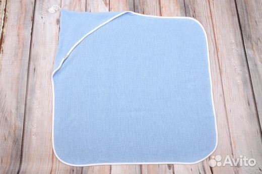 Вязаный конверт, голубой новый