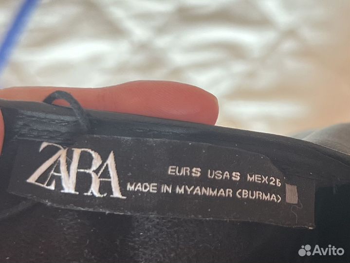 Кожаное платье zara