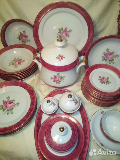 Столовый сервиз гдр розы