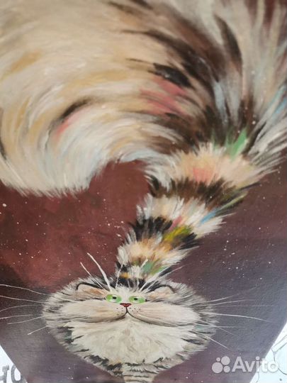 Картина Кот Радужный, размер 30*50