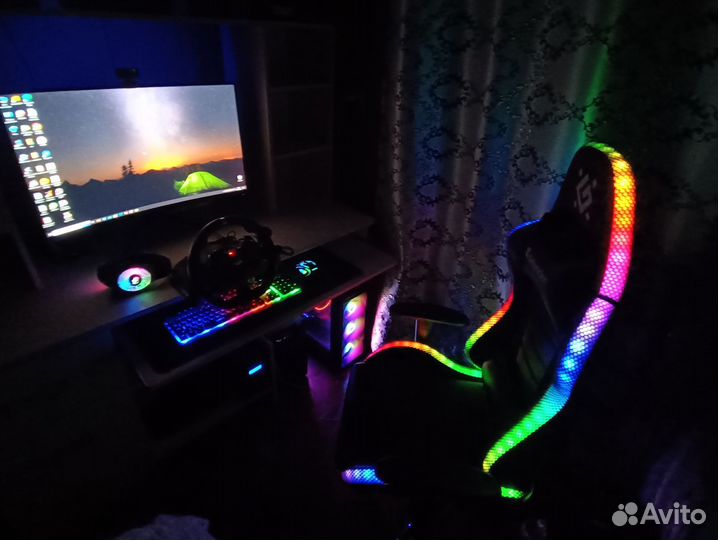 Мощный Игровой Компьютер Монитором RGB gaming gooo
