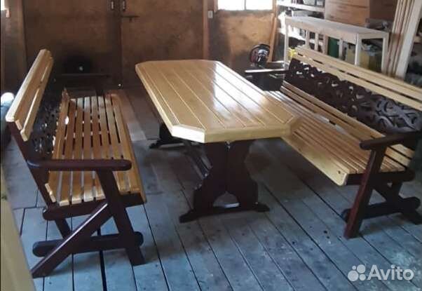 Стол и скамейки