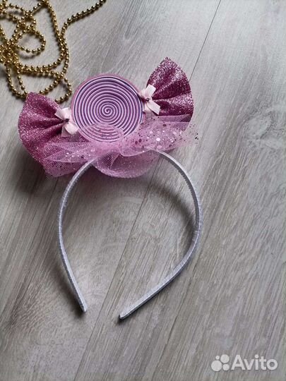 Ободок конфетка Брошь