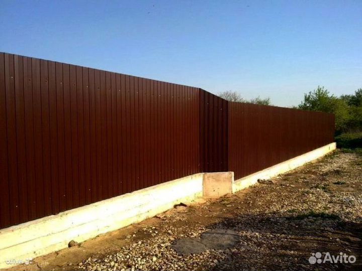 Забор из профнастила на заказ