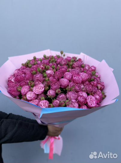 Букет розы пионовидные