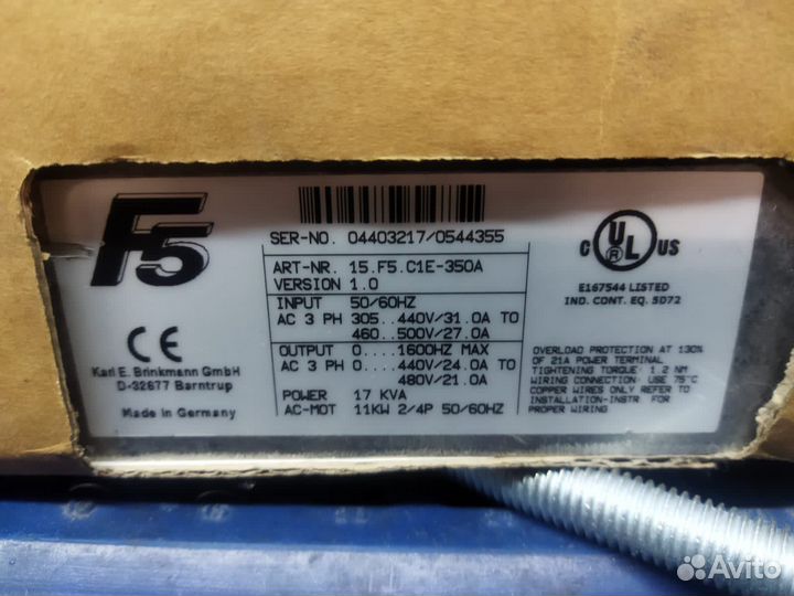 Преобразователь частоты KEB F5 Compact 11кВт