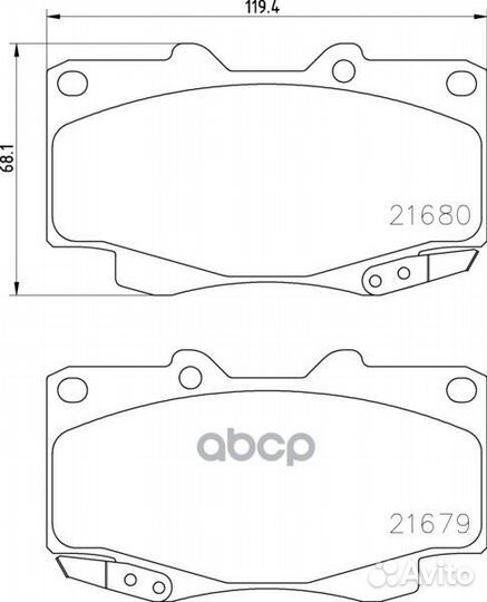 Колодки тормозные дисковые Strong Ceramic пер