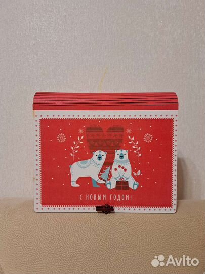 Коробка - книга подарочная деревянная