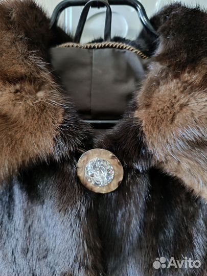 Шуба норковая с капюшоном