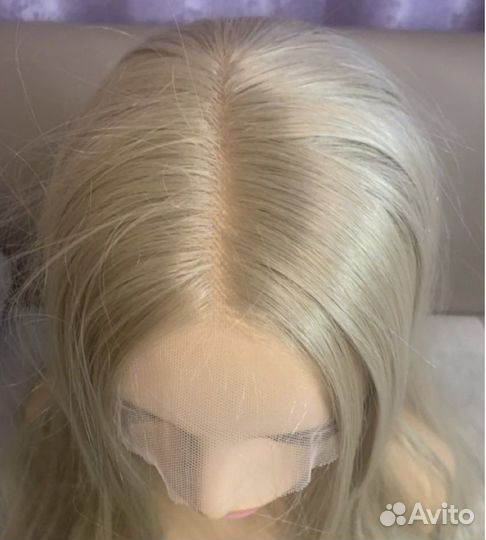 Парик на сетке светлый блонд термо