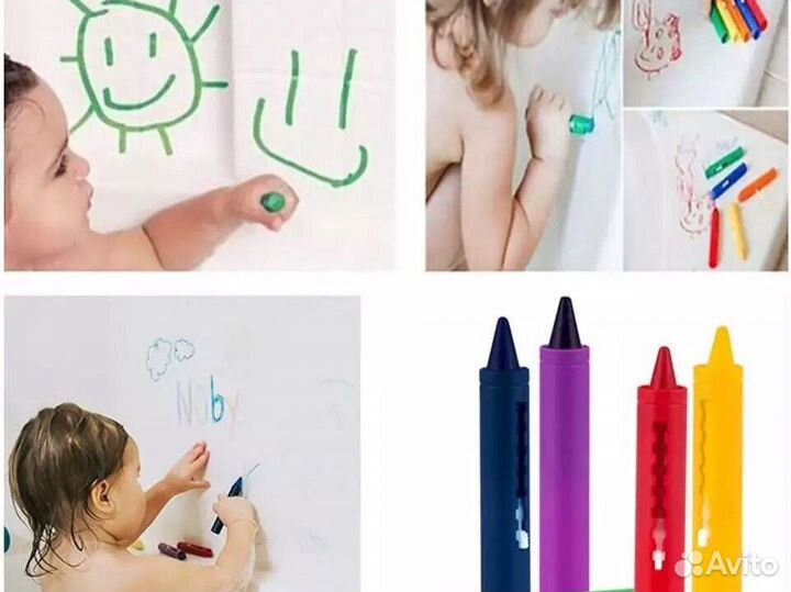 6 фломастеров для рисования в ванной