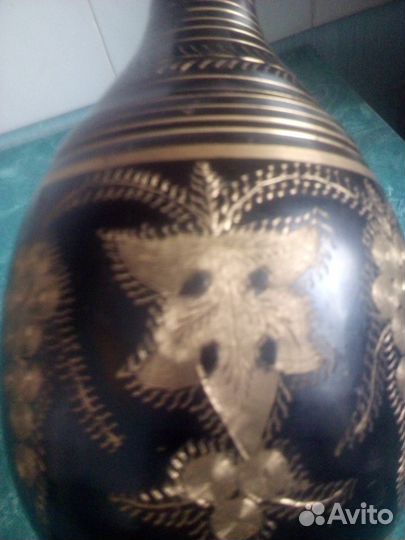 Ваза латунь или бронза резная из СССР