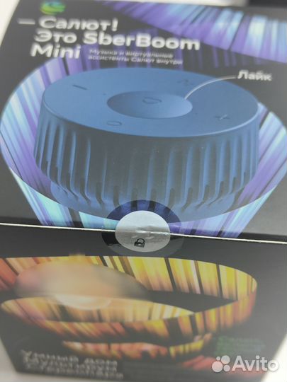 Новая умная колонка sber boom mini (синий нептун)