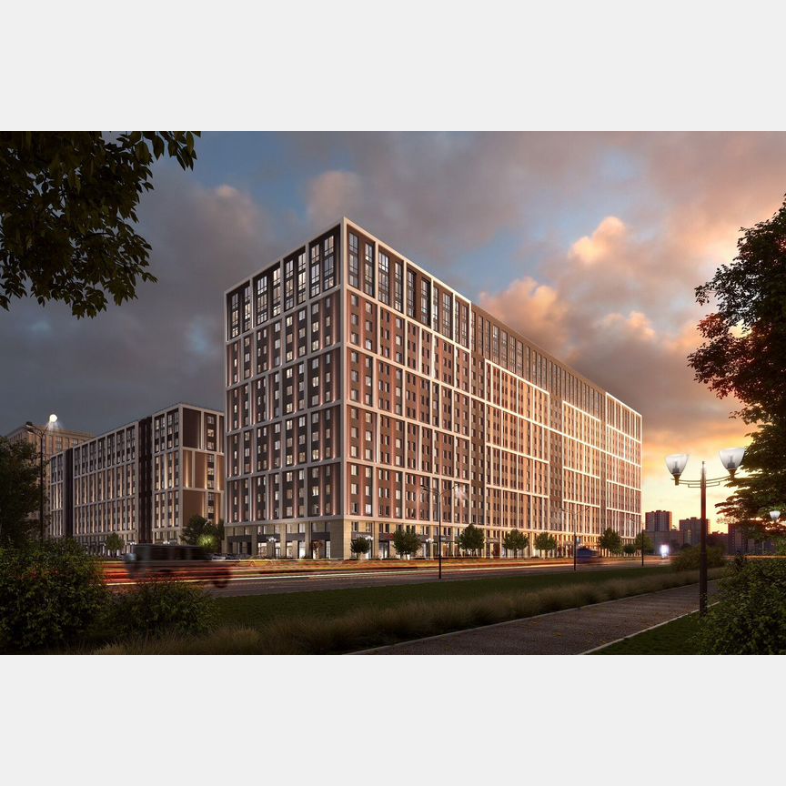 1-к. апартаменты, 38,4 м², 11/17 эт.