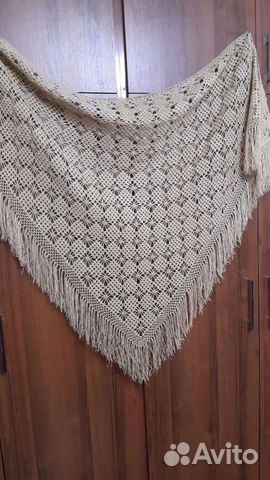 Платок шаль, ручная вязка