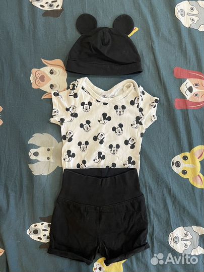 Костюм детский боди шорты микки маус 74 размер h&m