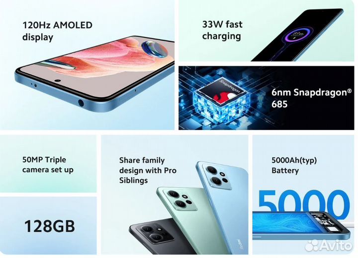 Xiaomi Redmi Note 12, 4/128 ГБ