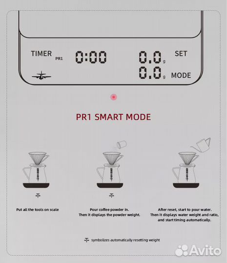 Умные Весы для кофе MHW-3Bomber Black Box Scale
