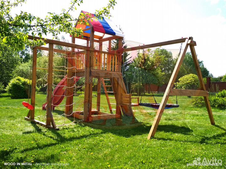 Детский комплекс Юнга Атлетик Х + сетка-лазалка