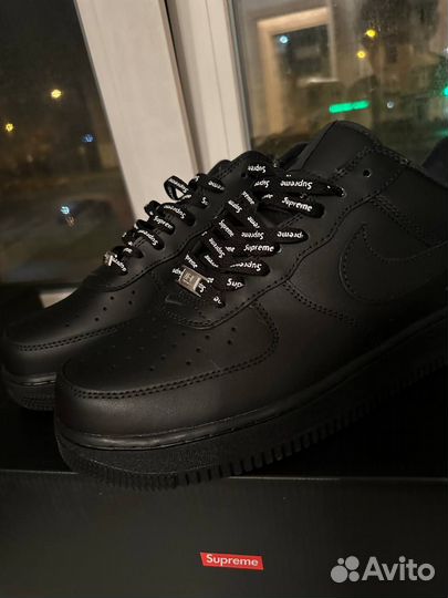 Nike air force 1 low black supreme оригинал