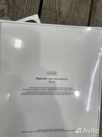 Apple iPad Mini 6 WiFi 64гб новый