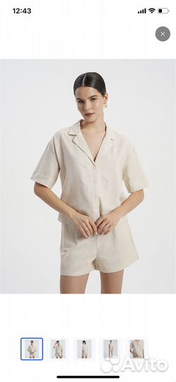Костюм шорты и рубашка лен