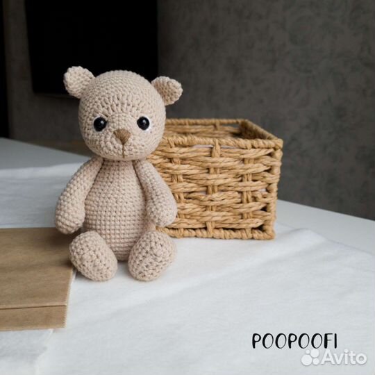 Вязаные игрушки мишка