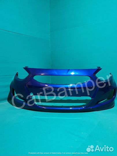 Бампер передний Hyundai Solaris WGM/синий 11г