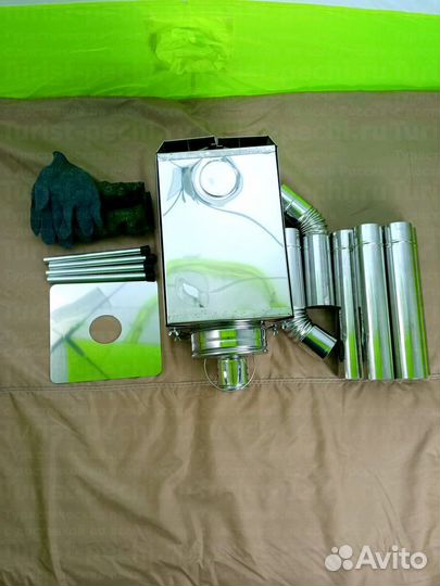 Печь туристическая Малая на 15 л. c экранами с тре