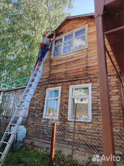 Электрик подключение к столбам, электро монтаж
