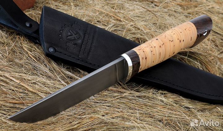 Нож Крот-2 сталь Р18, рукоять береста