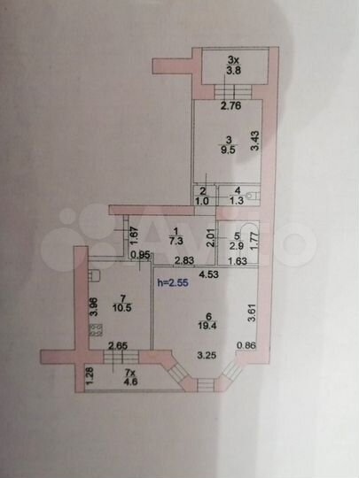 2-к. квартира, 52 м², 1/10 эт.