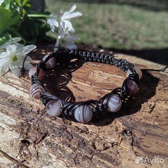 Браслет Шамбала с настоящими камнями