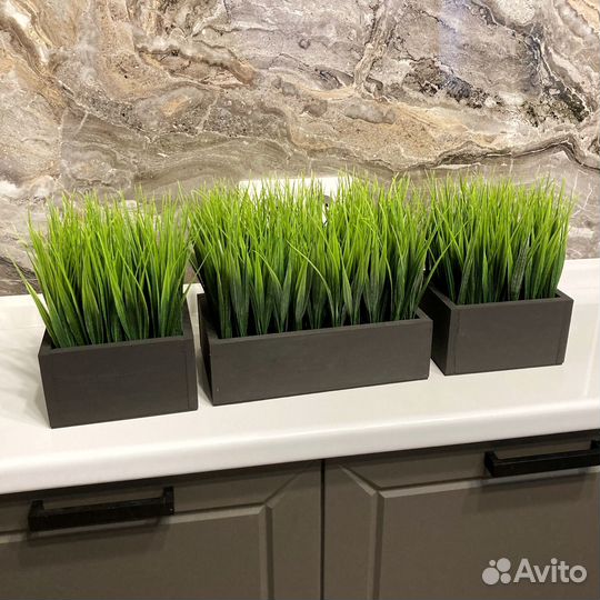 Искусственные цветы осока трава газон