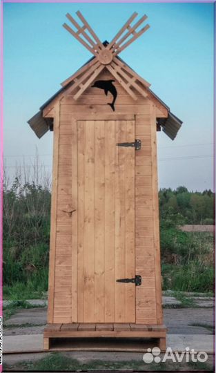 Дачный туалет с лебедем FKH