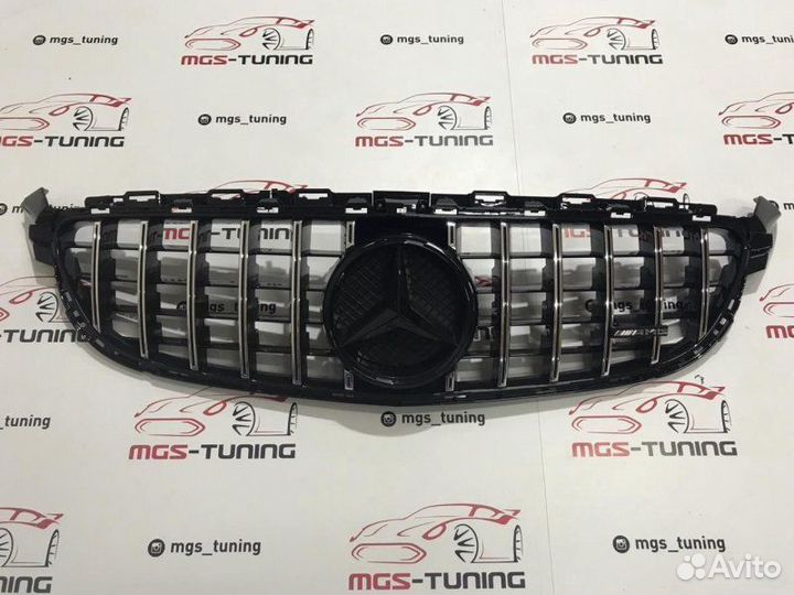 Решетка Mercedes C63AMG W205 GT Черная звезда+ AMG