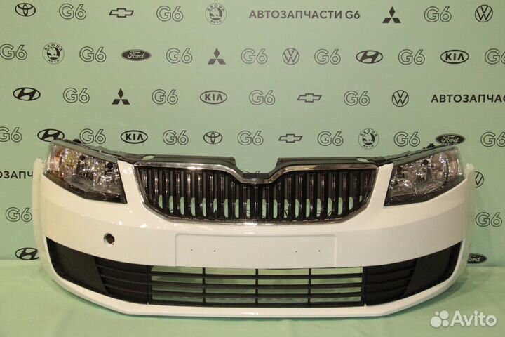 Бампер передний Белый Skoda Octavia 2013 - 2017