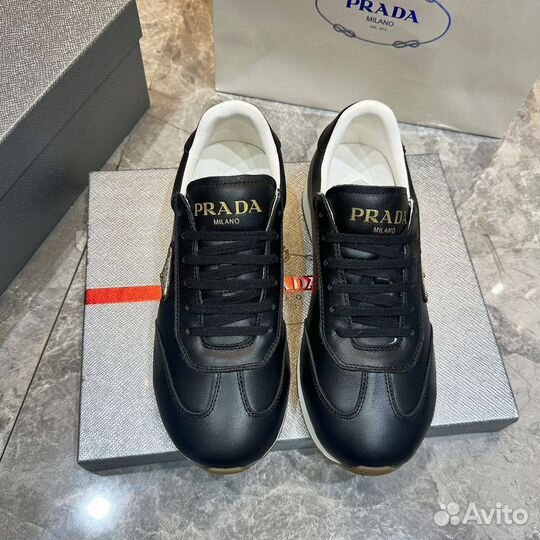 Коссовки мужские Prada milano кожанные