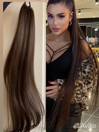 Хвост на резинке премиум, накладной хвост шиньон