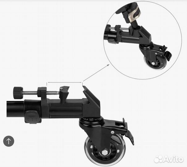 Тележка для штатива плавного перемещения Neewer