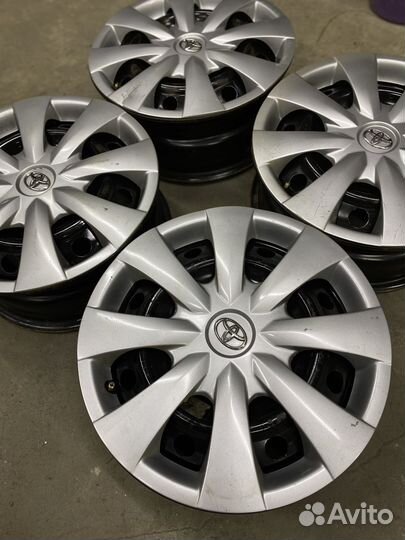 Диски штампованные R15 5x100 + колпаки ориг