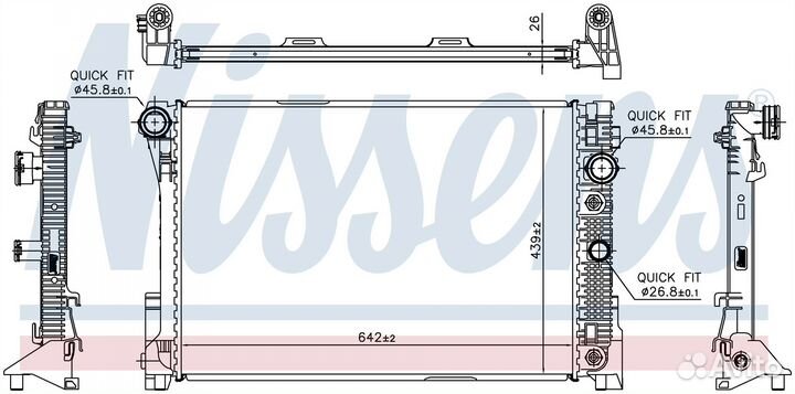 Радиатор охлаждения двс mercedes-benz C-series W20