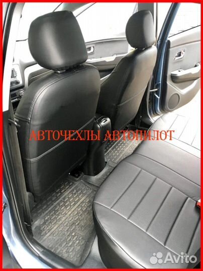 Чехлы Автопилот Kia Rio 3 Sd из экокожи чёрные