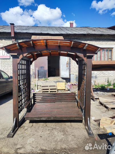 Качель пергола с качалкой