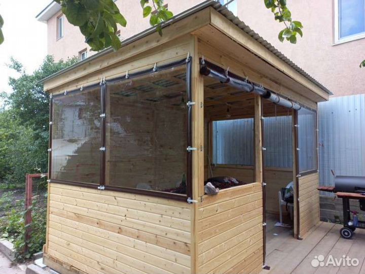 Мягкие окна для беседки