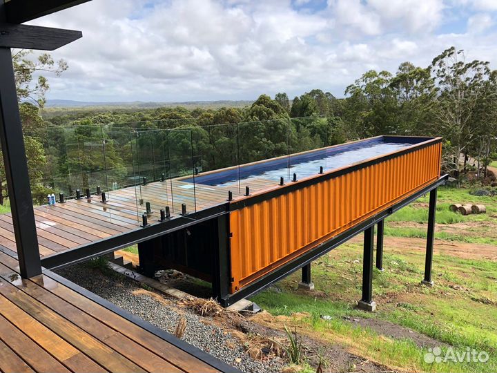 Бассейн из полипропилена в каркасе