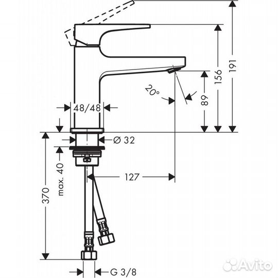 Hansgrohe 32500700 Смеситель для ракови