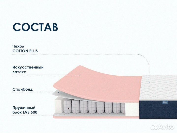 Матрас 140х200см высокий