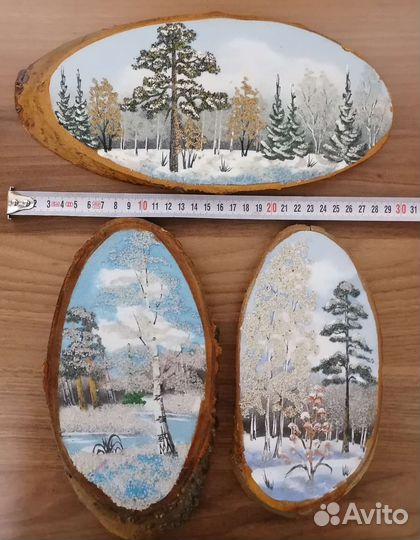 Панно из спилов дерева